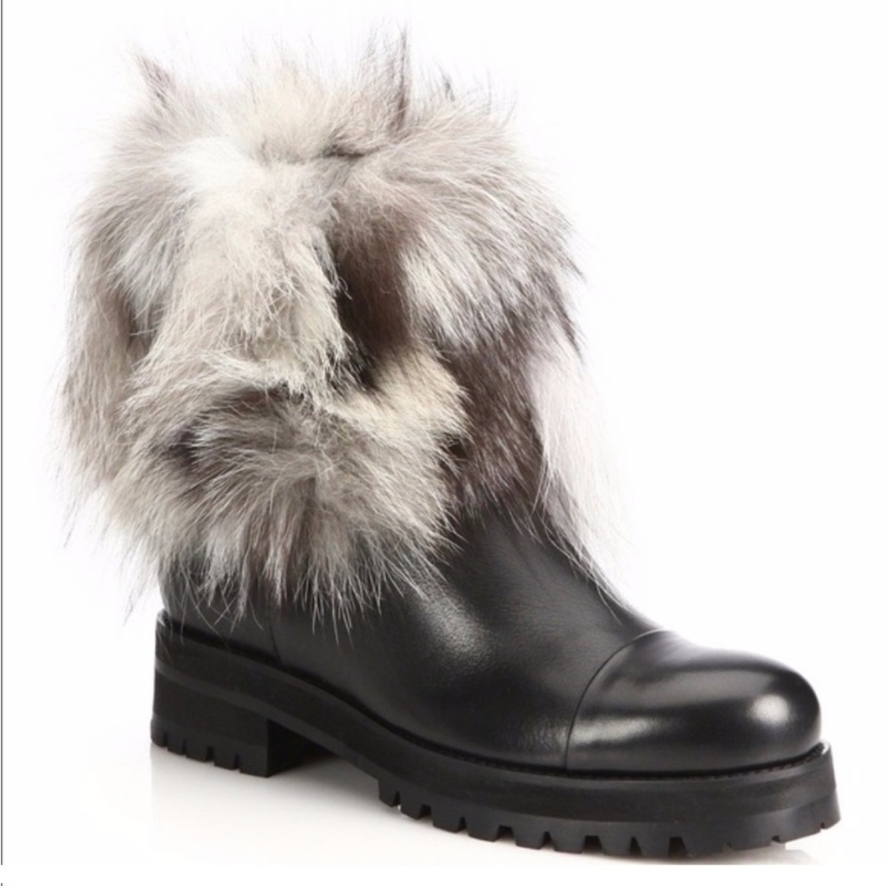 Jimmy Choo Rabbit Fur Boots Size 8